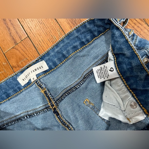 Almost Famous Distressed Blue Flare Jeans - Picture 6 of 10